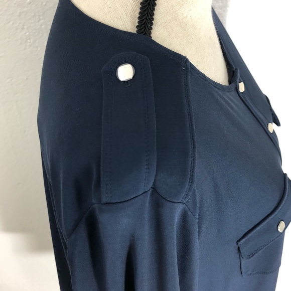 Worthington Blue Silk Button Up - Picture 3 of 6